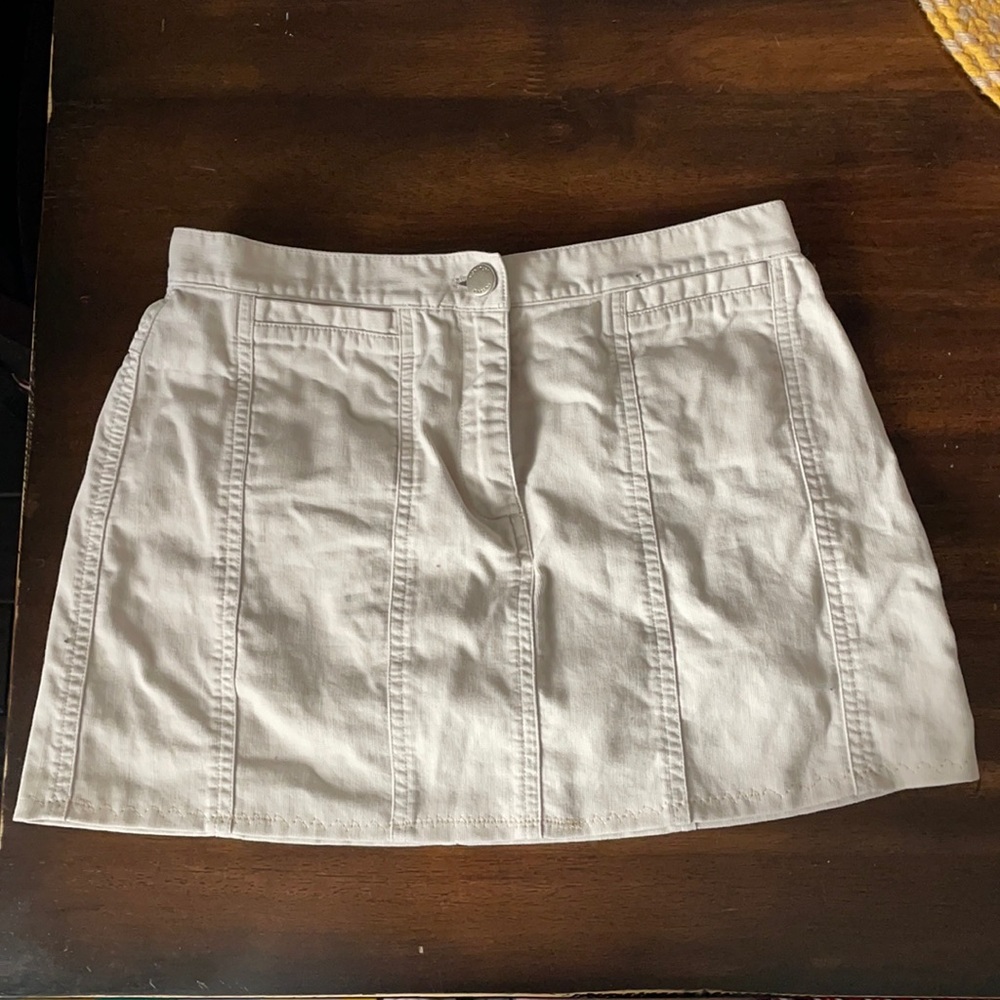 Cream mini skirt